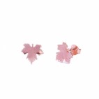 Pendientes hojitas rosas