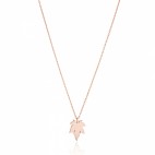 Collar hoja parra rosa